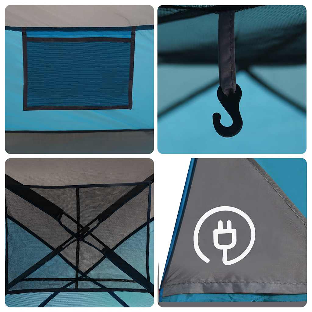 vidaXL Family Tent Cabin 6-Person Blue Waterproof - 37559