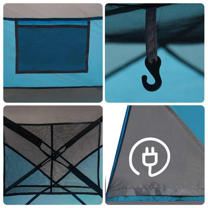 vidaXL Family Tent Cabin 6-Person Blue Waterproof - 37559