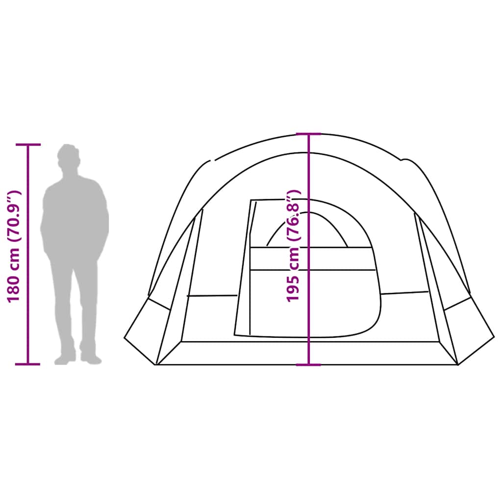 vidaXL Family Tent Cabin 6-Person Blue Waterproof - 37559