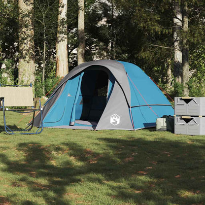 vidaXL Family Tent Cabin 6-Person Blue Waterproof - 37559