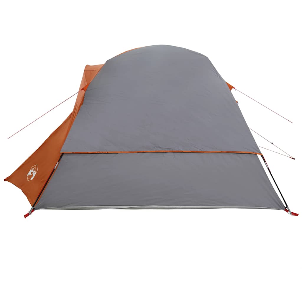 vidaXL Family Tent Cabin 6-Person Grey and Orange Waterproof - 37572