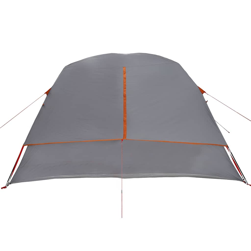 vidaXL Family Tent Cabin 6-Person Grey and Orange Waterproof - 37572
