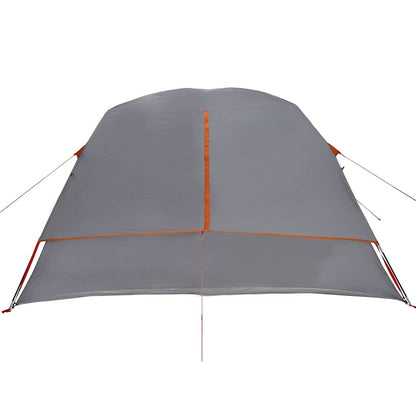 vidaXL Family Tent Cabin 6-Person Grey and Orange Waterproof - 37572