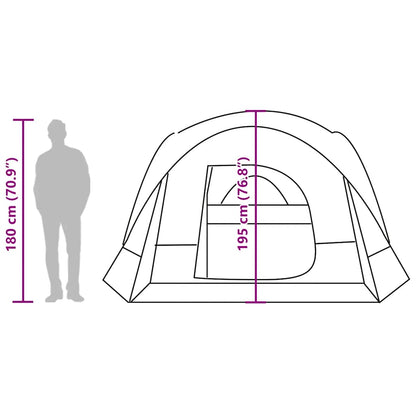 vidaXL Family Tent Cabin 6-Person White Blackout Fabric Waterproof