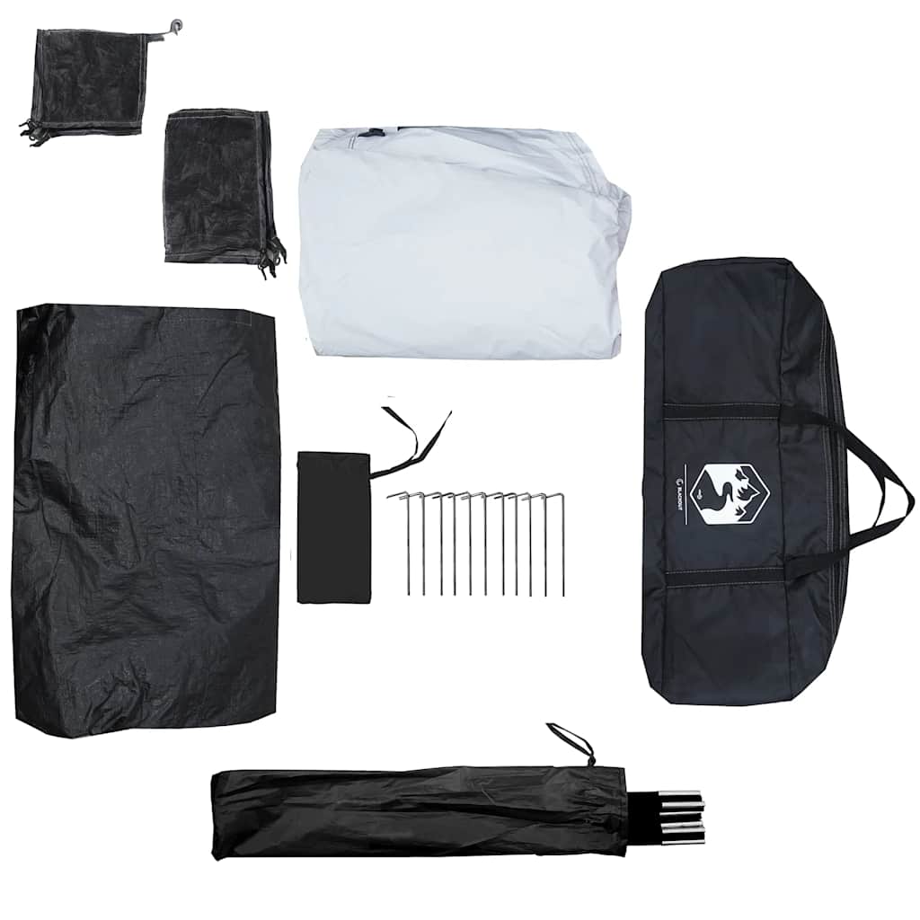 vidaXL Family Tent Cabin 6-Person White Blackout Fabric Waterproof