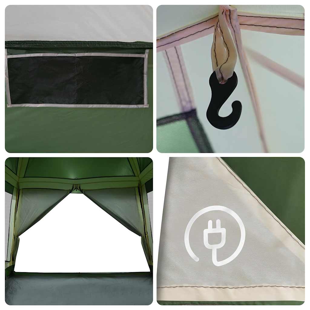 vidaXL Family Tent Cabin 6-Person Green Waterproof - 37575