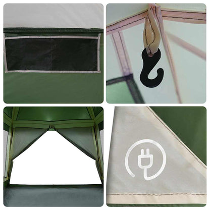 vidaXL Family Tent Cabin 6-Person Green Waterproof - 37575