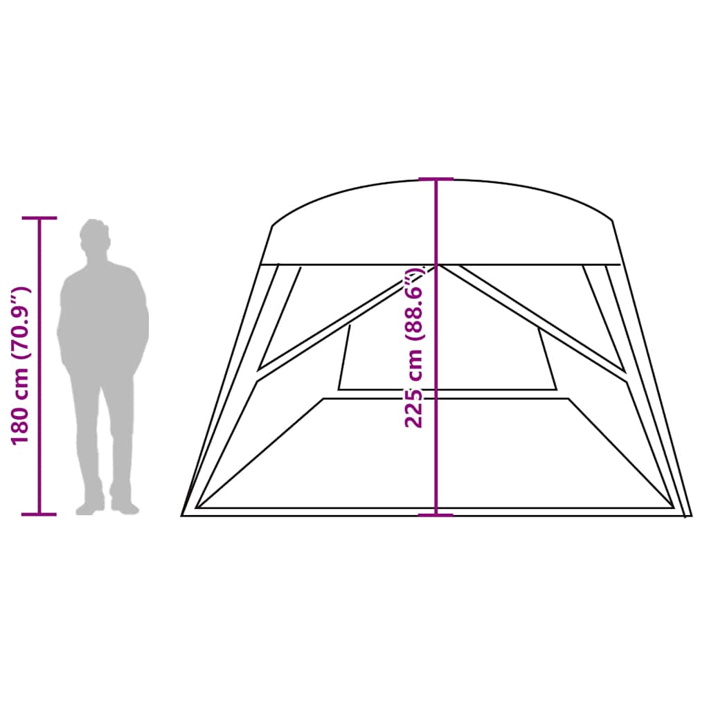 vidaXL Family Tent Cabin 6-Person Green Waterproof - 37575