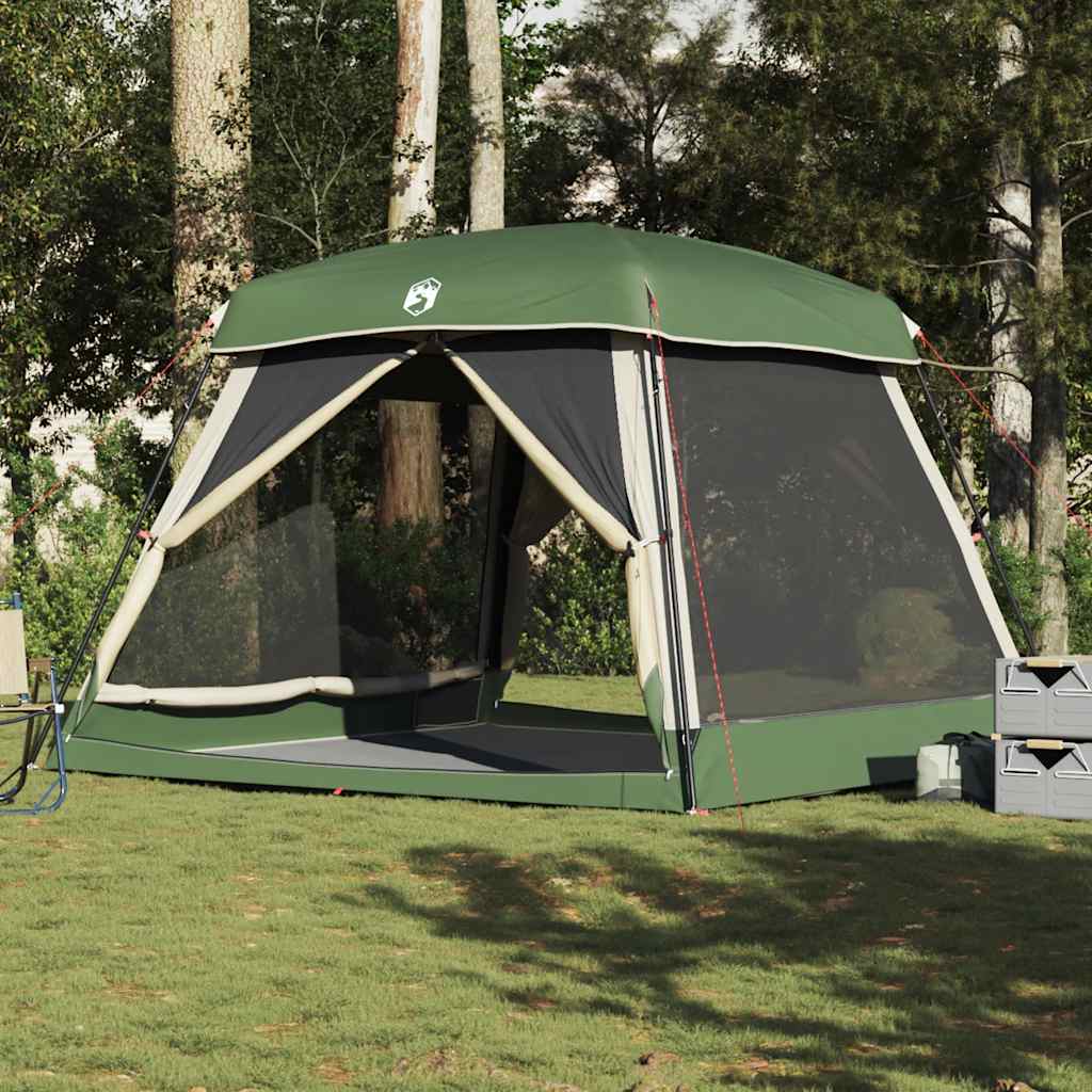 vidaXL Family Tent Cabin 6-Person Green Waterproof - 37575