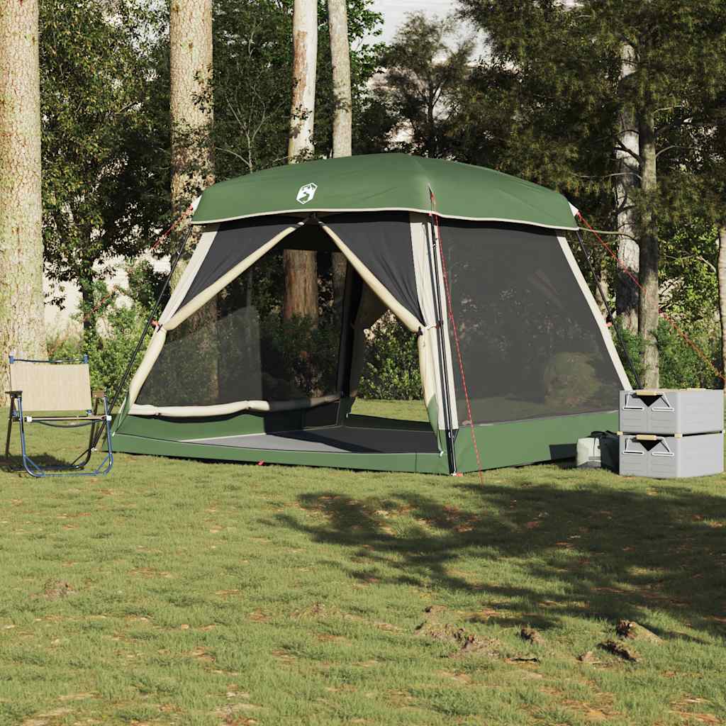 vidaXL Family Tent Cabin 6-Person Green Waterproof - 37575