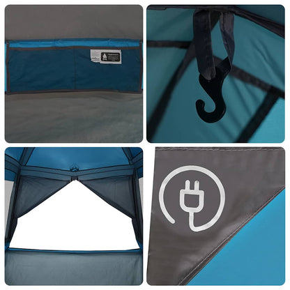 vidaXL Family Tent Cabin 6-Person Blue Waterproof - 37584