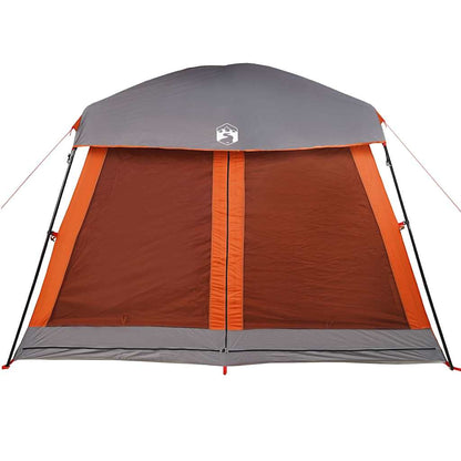 vidaXL Family Tent Cabin 6-Person Grey and Orange Waterproof - 37593