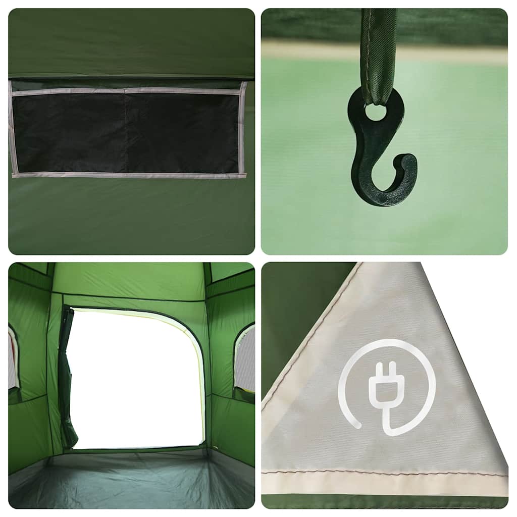 vidaXL Family Tent Igloo 6-Person Green Waterproof