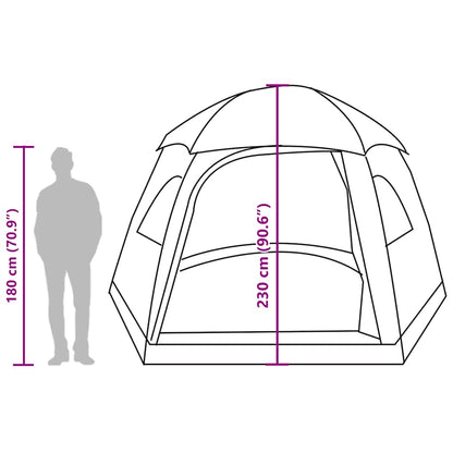 vidaXL Family Tent Igloo 6-Person Green Waterproof