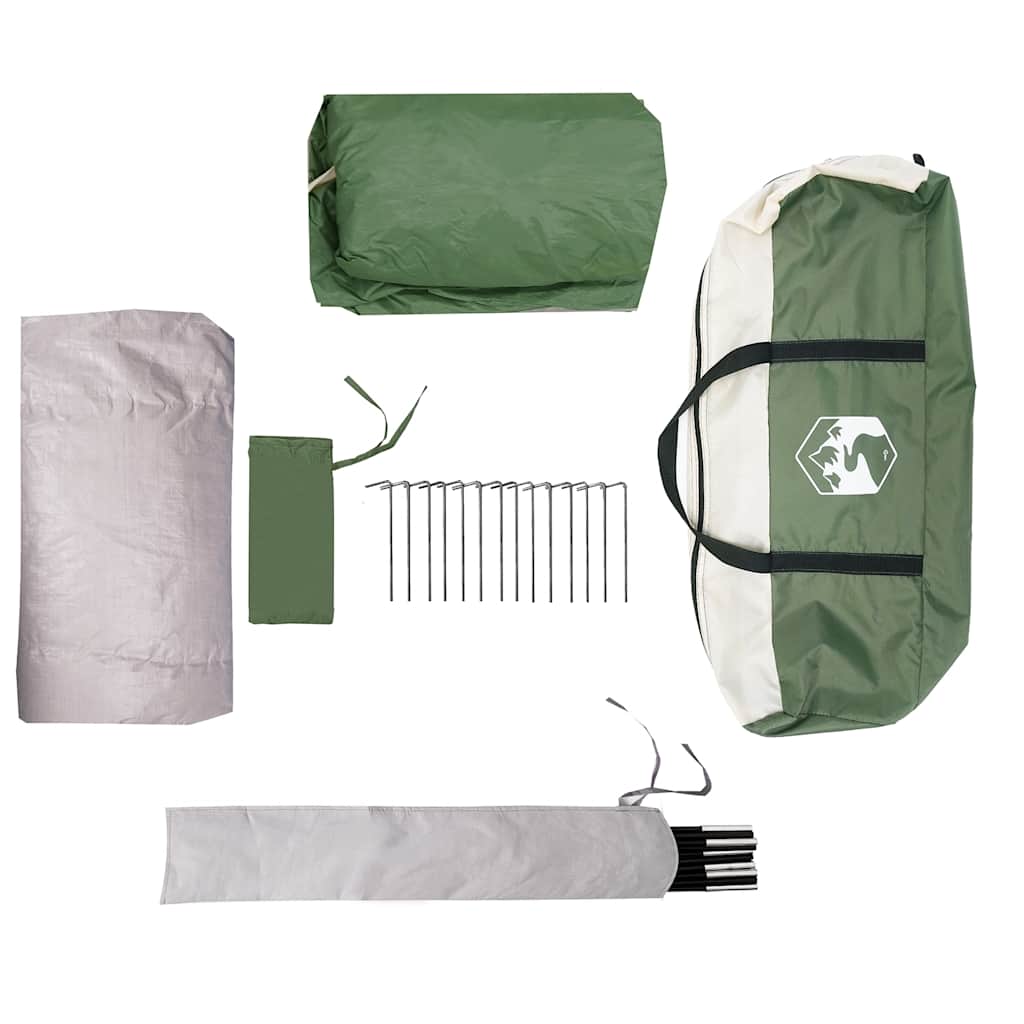 vidaXL Family Tent Igloo 6-Person Green Waterproof