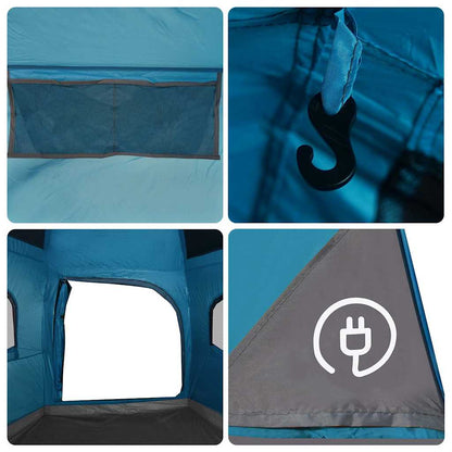 vidaXL Family Tent Igloo 6-Person Blue Waterproof
