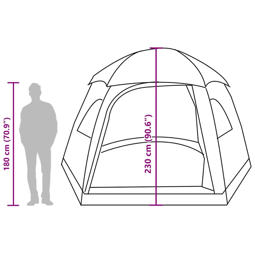 vidaXL Family Tent Igloo 6-Person Blue Waterproof