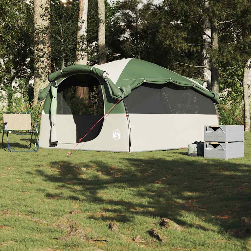 vidaXL Family Tent Tunnel 6-Person Green Water-resistant