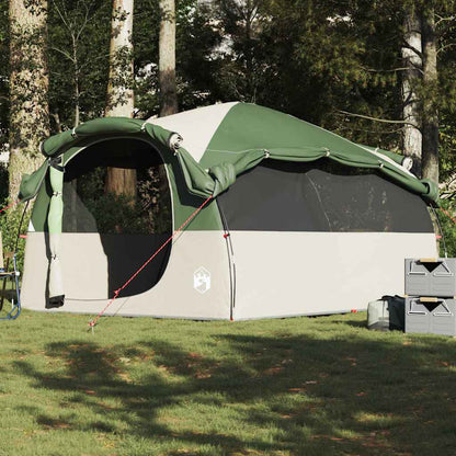 vidaXL Family Tent Tunnel 6-Person Green Water-resistant