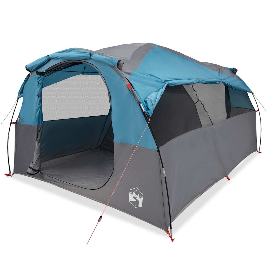 vidaXL Family Tent Tunnel 6-Person Blue Water-resistant