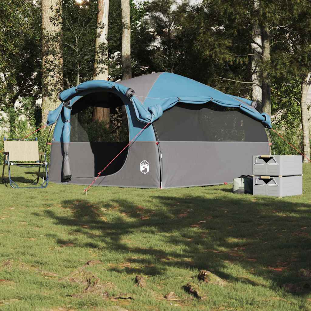 vidaXL Family Tent Tunnel 6-Person Blue Water-resistant