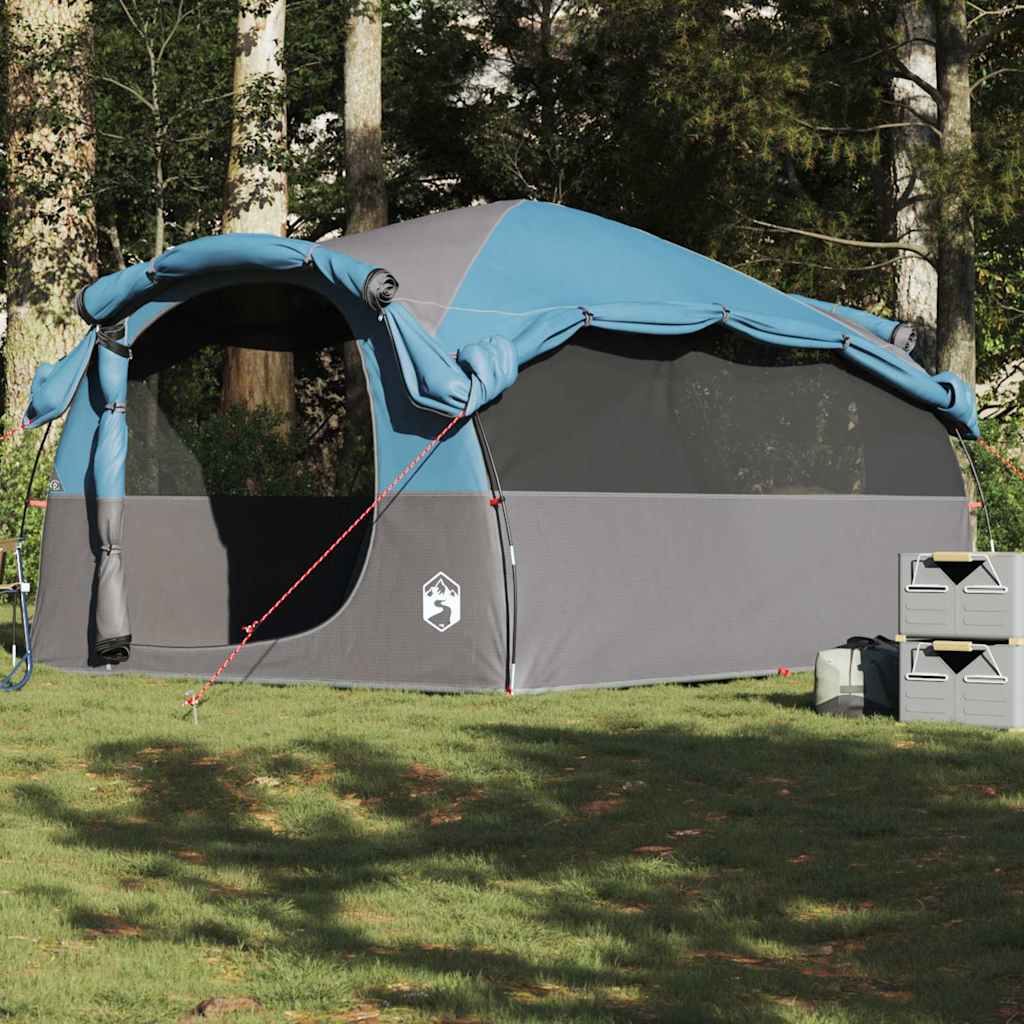 vidaXL Family Tent Tunnel 6-Person Blue Water-resistant