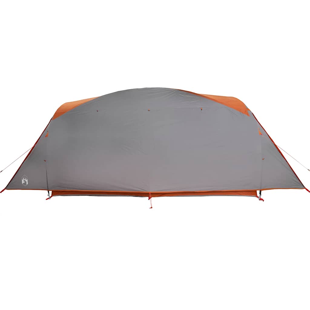vidaXL Family Tent Tunnel 6-Person Grey and Orange Water-resistant
