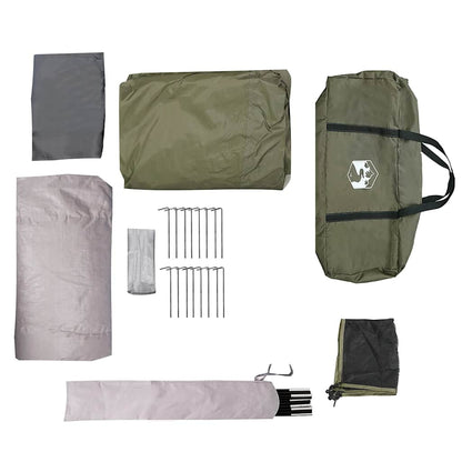 vidaXL Family Tent Tunnel 6-Person Olive Green Water-resistant