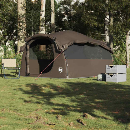 vidaXL Family Tent Tunnel 6-Person Brown Water-resistant