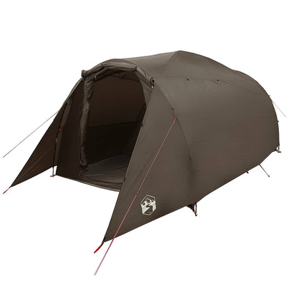 vidaXL Family Tent Tunnel 6-Person Brown Water-resistant