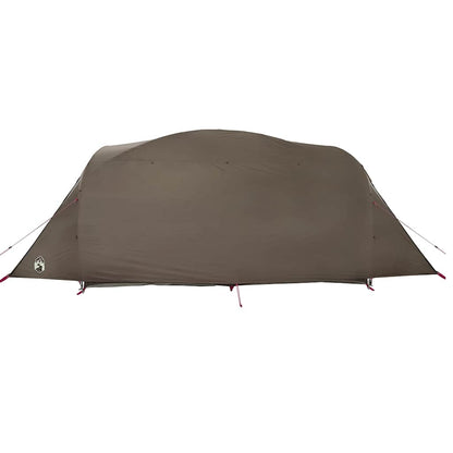 vidaXL Family Tent Tunnel 6-Person Brown Water-resistant