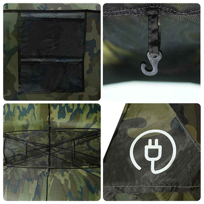 vidaXL Family Tent Tunnel 6-Person Camouflage Water-resistant - Green
