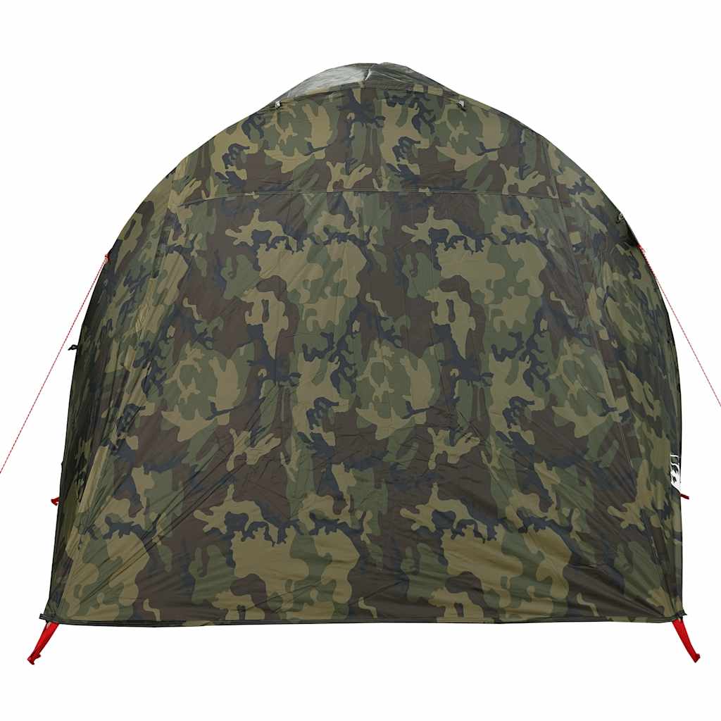 vidaXL Family Tent Tunnel 6-Person Camouflage Water-resistant - Green