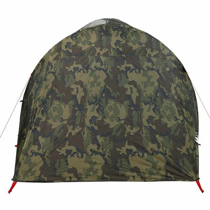 vidaXL Family Tent Tunnel 6-Person Camouflage Water-resistant - Green