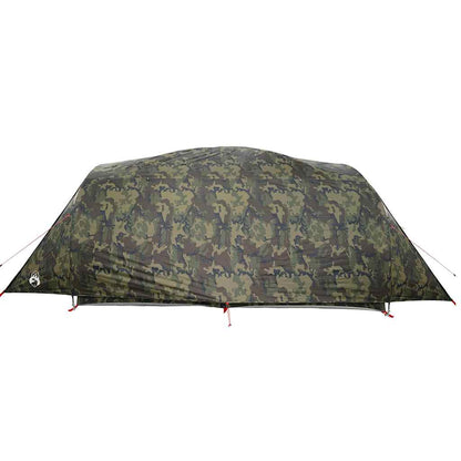 vidaXL Family Tent Tunnel 6-Person Camouflage Water-resistant - Green