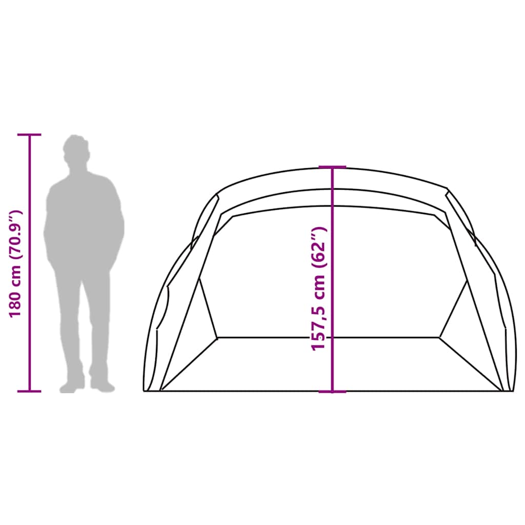 vidaXL Beach Tent 2-Person Azure Blue Waterproof
