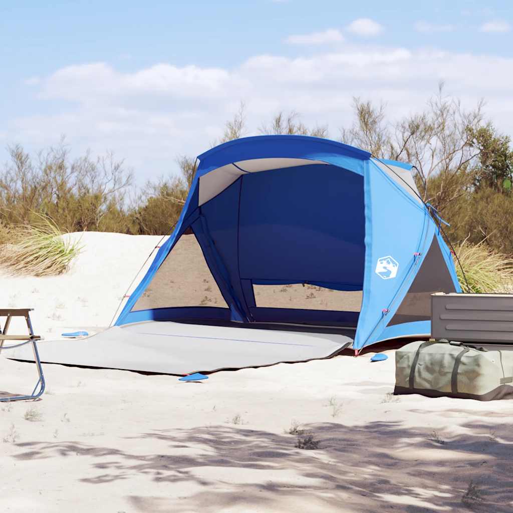 vidaXL Beach Tent 2-Person Azure Blue Waterproof