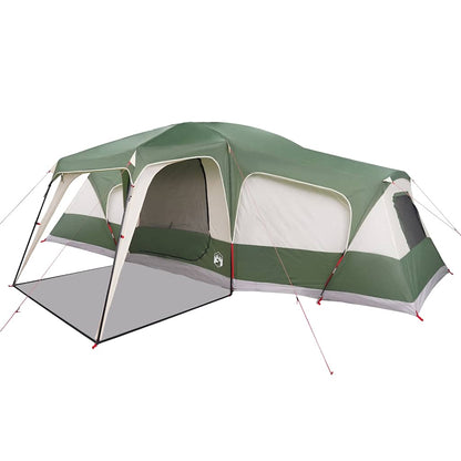 vidaXL Family Tent with Porch Dome 9-Person Green Waterproof