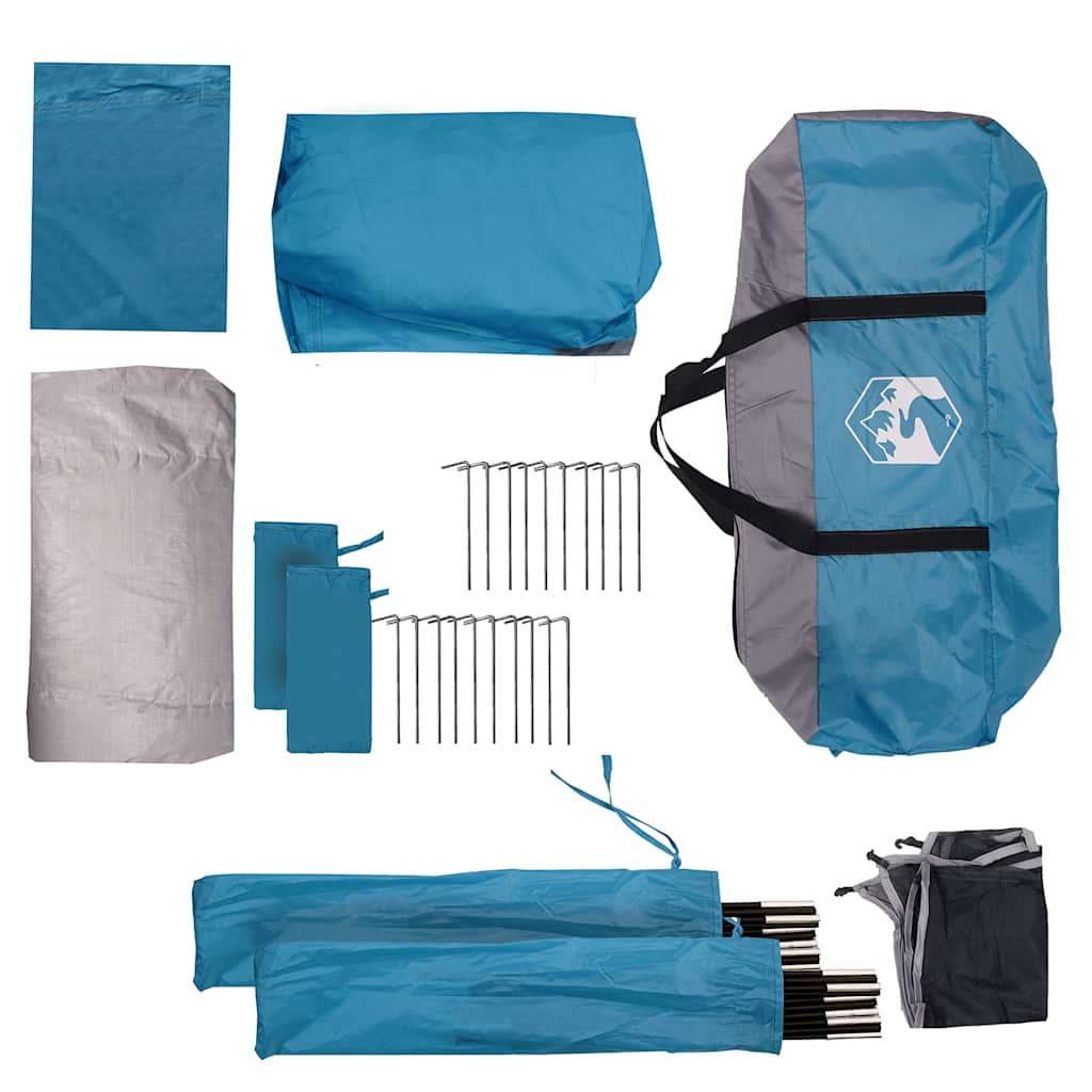 vidaXL Camping Tent 5-Person Blue Waterproof - 37696