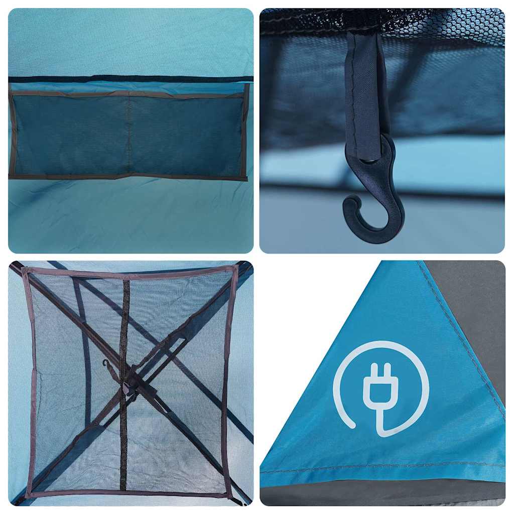 vidaXL Camping Tent 5-Person Blue Waterproof - 37696