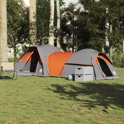 vidaXL Camping Tent 5-Person Grey and Orange Waterproof - 37700