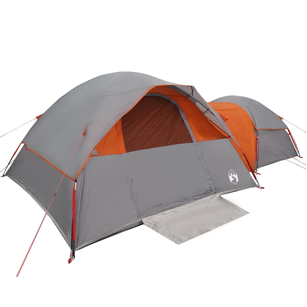 vidaXL Camping Tent 5-Person Grey and Orange Waterproof - 37700