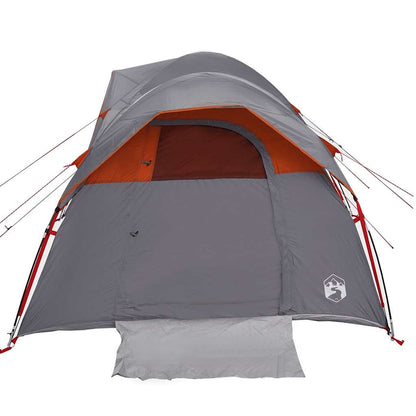 vidaXL Camping Tent 5-Person Grey and Orange Waterproof - 37700