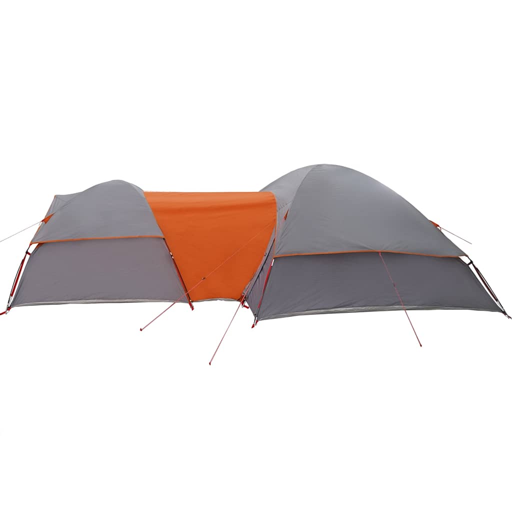 vidaXL Camping Tent 5-Person Grey and Orange Waterproof - 37700