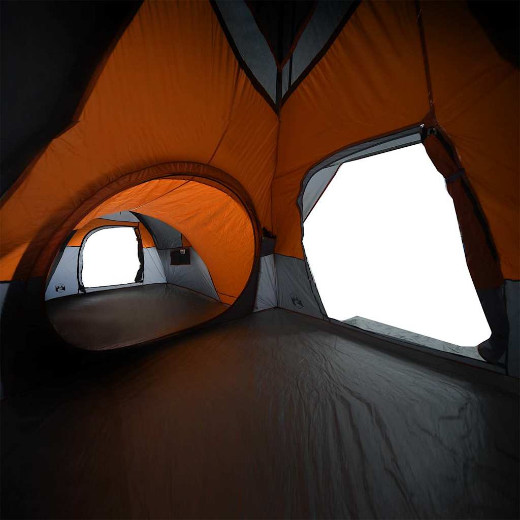 vidaXL Camping Tent 5-Person Grey and Orange Waterproof - 37700