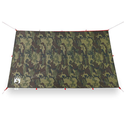 vidaXL Camping Tarp Camouflage 306x306 cm Waterproof - Green