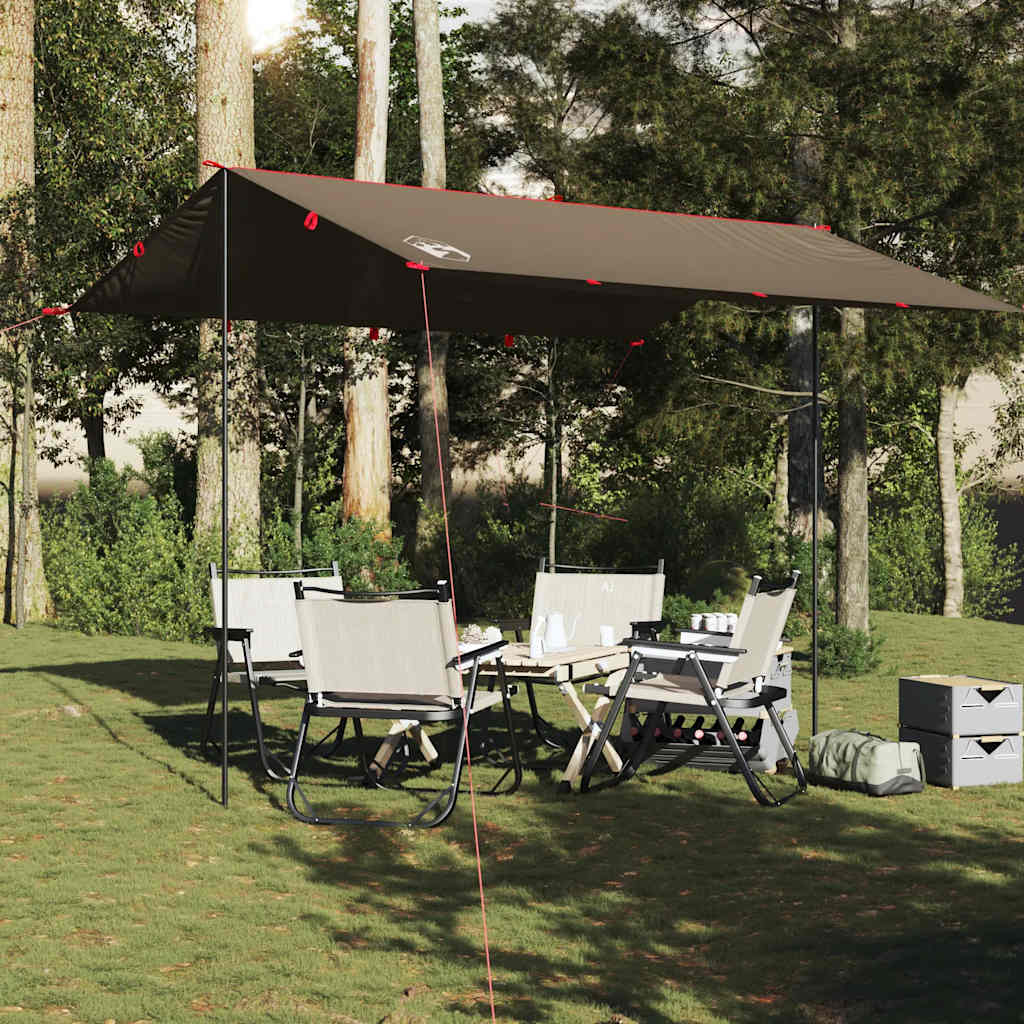 vidaXL Camping Tarp Brown 366x306 cm Waterproof