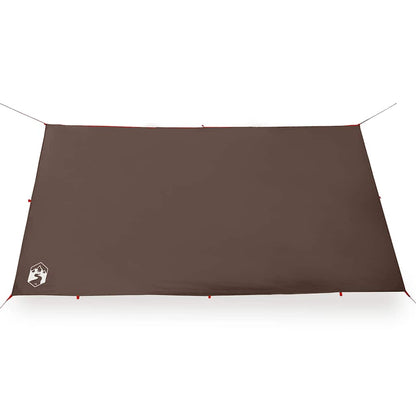 vidaXL Camping Tarp Brown 366x306 cm Waterproof