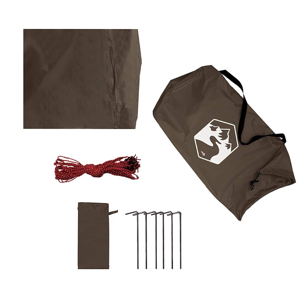 vidaXL Camping Tarp Brown 366x306 cm Waterproof
