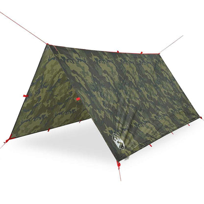 vidaXL Camping Tarp Camouflage 366x306 cm Waterproof - Green